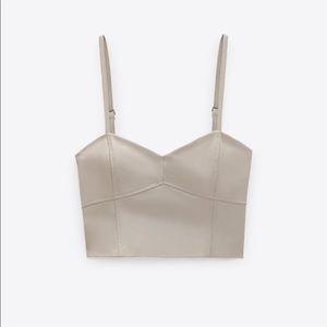Zara Leather Top